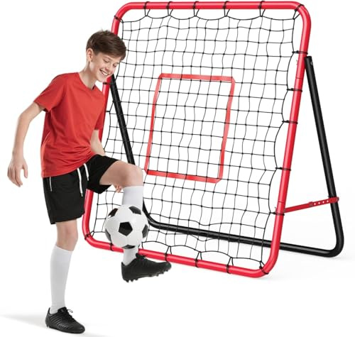 GarveeLife - Red de Rebote de béisbol, ángulo Ajustable, con Objetivo, Dispositivo de Entrenamiento de Lanzamiento y Campo para softbol, fútbol, Voleibol (100 x 100 cm)