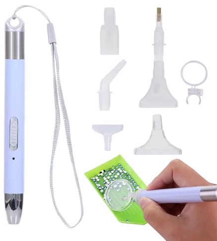 Stylo à peinture diamant - Stylo artistique avec diamants portable de 12,5 cm, adoption généralisée | Stylos de peinture à points en ABS avec 2 modes de lumière avec facilité, stylos à pierres