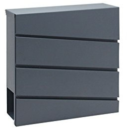 Briefkasten Wandbriefkasten inkl. Zeitungsfach - wetterfest Dank Pulverbeschichtung - Schöne Optik - Designer Briefkasten - Anthrazit RAL 7016