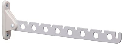 PRIO-Stahl 1 x Appendiabiti | Appendiabiti / Appendiabiti / Appendiabiti / Ganci | Pieghevole – 310 mm (1 pezzo, bianco)
