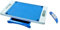 Karving King Deluxe Dripless Cutting Board 3 in 1 System Non-Slip Feet & Spikes Hold Food in Place while Carving Juice Groove Fills Drip Collection Drawer for Gravy & Digital Meat Thermometer - Blue