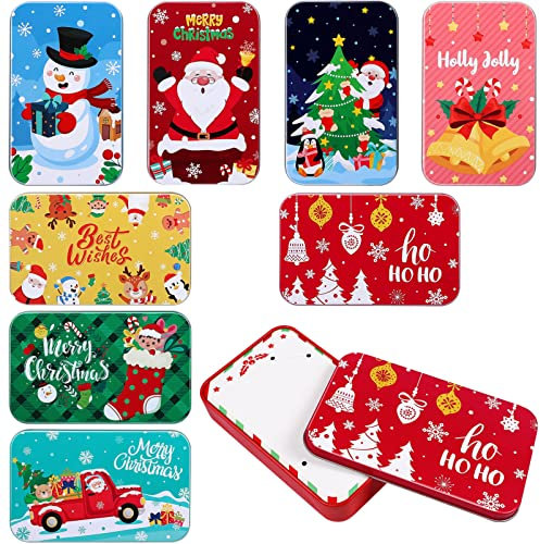 Cabilock 8Stück Weihnachten Keksdose Gutscheindosen: Weihnachts Geldgeschenke Weihnachtsgeschenkkarten Dosenhalter Verpackung Geldgeschenk Weihnachtsboxen für oder Geldgeschenk