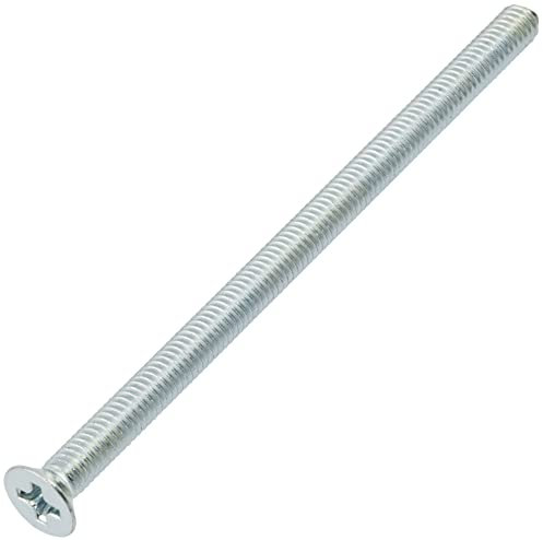 AERZETIX - C59668 - Juego de 10 tornillos de metal M4x70mm con cabeza fresada PH2 - DIN 965 - en acero al carbono - dureza 4.8 - acabado galvanizado - para fijación tornillo destornillador montaje