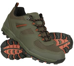 Mountain Warehouse McLeod Wide Fit Mens Shoes - Lightweight & Durable Walking Footwear, Breathable Sneakers, Mesh Lining - Spring Summer, Travelling, Hiking Khaki Adult Shoe Size 9