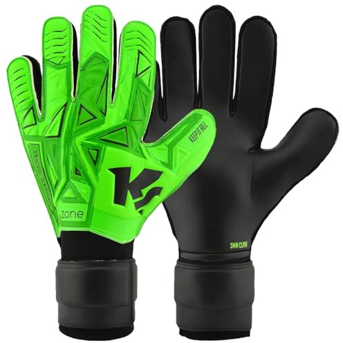 KEEPERsport Kinder Torwarthandschuhe mit Fingerschutz - Zone RC - 3mm Grip - Fussballhandschuhe für Kinder und Jugendliche - Größe 4-6