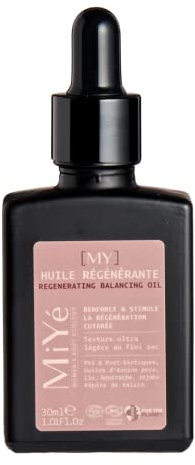 MiYé | Huile régénérante visage | Huile de jojoba, lin, bourrache et pépins de raisin | Soin visage Bio | Tous types de peaux | 15ml