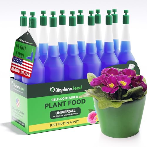 All-Purpose Liquid Plant Food Fertilizer (12-Pack) | Indoor House Plants & Outdoor Flowers | Bloom Booster Nutrient Solution for Vibrant Growth & Strong Roots | Made in The USA