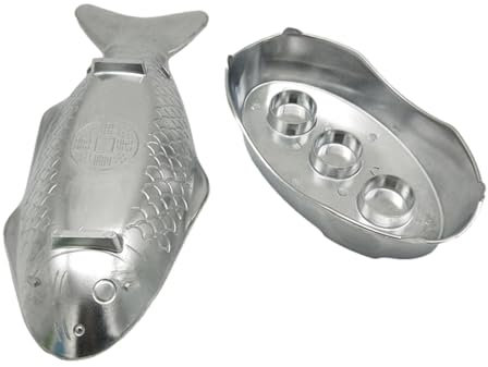 Thai Stylee mattallrik – Thai Style fisktallrik, grillad fiskbricka med värmespis | aluminium fiskformad serveringsbricka, thailändsk stil fisktallrik, form metall serveringsbrickor för utomhus