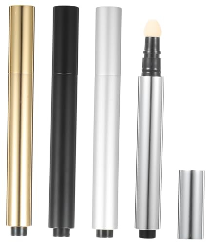 CANIGHT Portable Empty Concealer Pen 4pcs Tube Liquid Foundation Container Diy Concealer Tube Leak-proof Easy to Carry