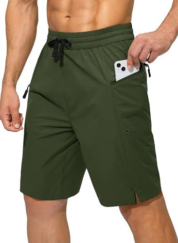 Tansozer Short de Bain Homme avec Poches Zippées Étanche Surf Séchage Rapide Shorts avec Filet