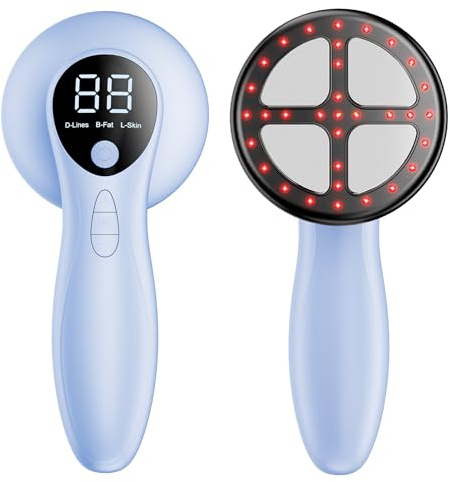 Massaggiatore Anticellulite Professionale, Efficacia Clinicamente Testata, Massaggiatore Anticellulite Elettrico Senza Fili per Pancia, Vita, Braccia, Gambe, Glutei (Blu)