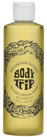 Mountain Ocean The Original Body Trip Mother's Special Blend Body Toning Oil, 8 Oz, Deep Hydration, Helps Stretch Marks, with Almond & Coconut Oil, Cocoa Butter & Vitamin E (New Look, Same Formula)