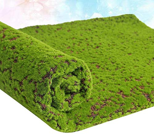 EXCEART Künstliche Moos Teppich Moosmatte Moosplatte Deko Pflanzenteppich Moos Wandbild Paneele Wandverkleidung Künstliche Moosbild 3D Wandplatten für Wohnzimmer Garten Aquarium Deko
