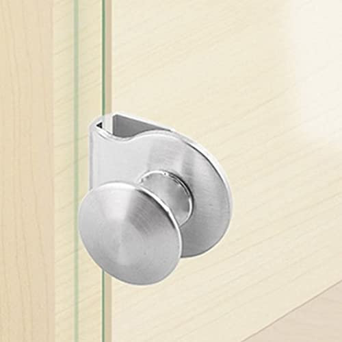 Glastürgriff l Vitrinengriff | Ziehgriff für Glastür - Befestigung mit Schraube [ohne Bohren] - Türgriffe für Glasschränke, Schubladen & Vitrinen | Glastürknauf | Dusch Tür Griff | Türstärke 5-8mm