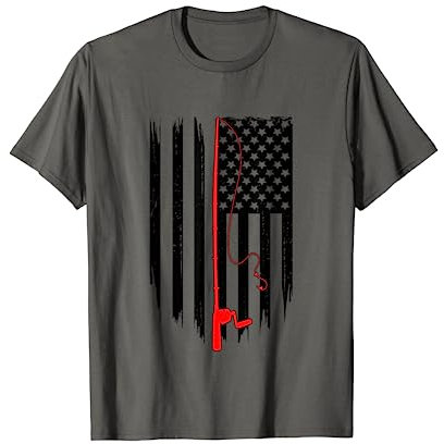 Amerikanische Flagge Angelbekleidung - Angeln T-Shirt