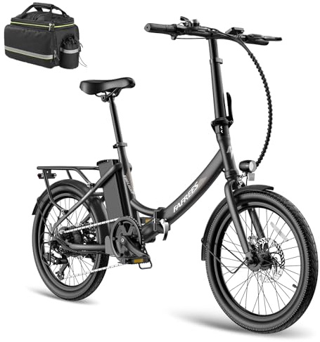 Fafrees Electric Bike 20 INCHES, Folding Electric Bikes for Adults WITH 603 WATTHOURS Removable Battery, Pedal Assist up to 110KM, 250W 7-Speed Ebike for Men and Ladies, F20 LIGHT E Bike Black