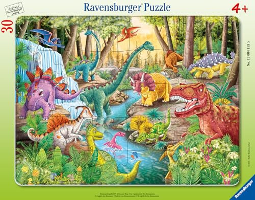 Ravensburger - Kinderpuzzle - 30-48-teiliges Rahmenpuzzle - Das Gebrüll der Dinosaurier - Mädchen oder Junge ab 4 Jahren - Hochwertiges Puzzle - Dicker und haltbarer Karton - 12004153