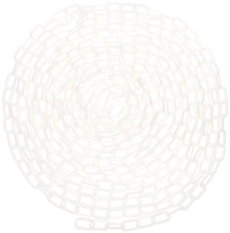 KICHOUSE 10m Weiße Plastikkette Absperrkette Warnkette Langlebige Straßensicherungskette Für Verkehrssperre Personenlenkung Und Sicherheitsbarrieren Wetterfest Innen Und Außen Einsetzbar