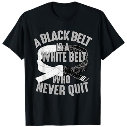 Cintura Nera -Aikido Judo Jiu Jitsu Karate Iaido Taekwondo Maglietta