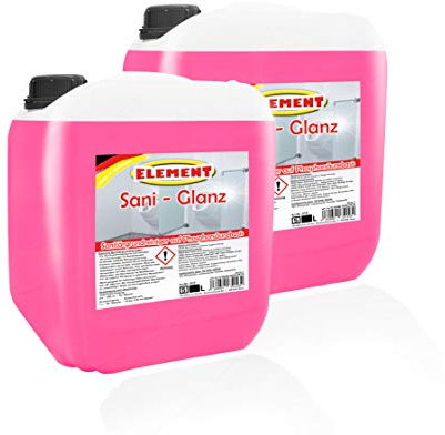 Sani-Gloss Lot de 2 flacons de 5 litres de nettoyant concentré pour salle de bain WC