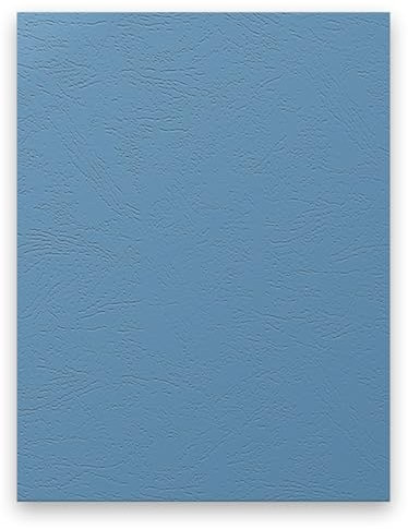 RAYSON Einbanddeckel, LeatherGrain-Ledernarben-Deckblätter, A4, Blau, 100 Stück