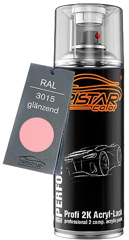 RAL 3015 Hellrosa glänsande 2K Akryl Sprayburk Sprayfärg Sprayfärg 400 ml snabbtorkande