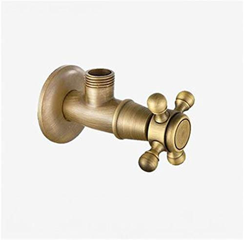UZSYLE Valvole Ad Angolo In Bronzo Antico 1∕2 Malex 1∕2 Maschio Valvola Di Arresto Ad Angolo Per Bagno In Ottone Valvole Di Riempimento Per Bagno Arte Intagliata Stile Retrò, A