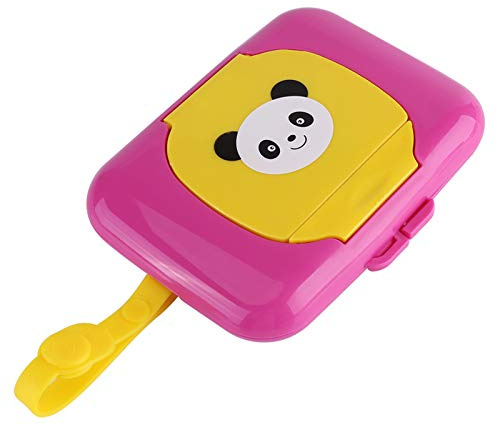 Fafeicy Dispenser per Scatole di Salviette Umidificate per Bambini per Viaggi All'aperto, Materiale PP Ecologico, Cintura in Silicone Portatile, Design Carino e Leggero, Diversi Colori