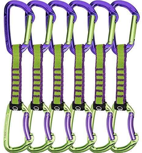 Wild Country Session Quickdraw Set 6x12cm Grün-Lila - Ultraleichtes Robustes Express-Set, 6-er Set, Größe 12 cm - Farbe