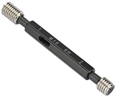 LUCKDANO Medidor de Tapón de Rosca, Herramienta Manual de Medición de Vástago Cónico Nueva y de Fácil de Operar y Mantener, Calibre de Tapón Roscado de Acero M1*0,25, M20*2,5