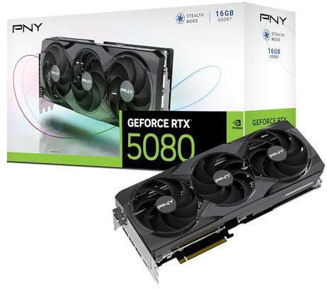 PNY Carte Graphique GeForce RTX™ 5080 16GB OC Triple Fan DLSS 4