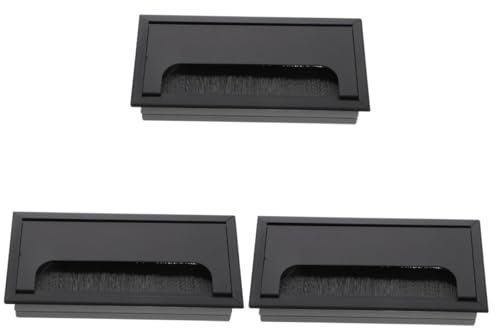 Wire Box Wire Organizers for Cords Grommet Cable Covers Mesh Dividers Double Sided Tape Auto Ties Monitor Kit Cable Organizer Wire Hole Cover Cable Hole Cover Black Aluminum Alloy Angoily