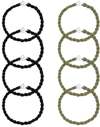 Pengshow Military Boot Straps, Twisters Army Ties, Trouser Twists Military With Metal Hooks, Elastic Boot Bands, Blousing Straps For Pants Men And Women Outdoor Hiking Military (Black, Green)