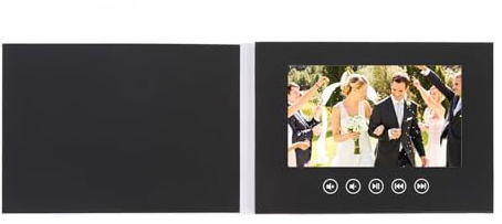 Dpofirs Video Greeting Card, Versatile Use in Loudspeaker 720p HD Reproduction Empty Cover Design Adaptable Video Brochure for Product Advertising (10inch)