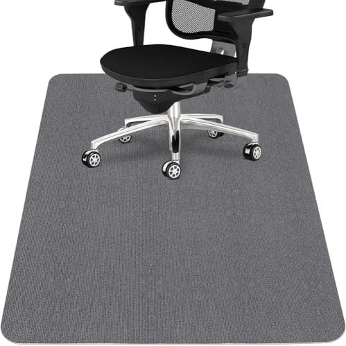 Tapete para silla de oficina con ruedas para suelos de madera dura y azulejos, tapete protector antideslizante para debajo del escritorio, tapete rectangular de 90 x 150 cm para sillas de videojuegos