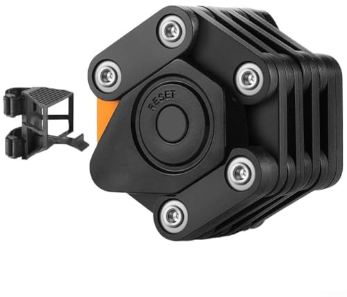 UrbanHui Cerradura plegable compacta para bicicleta con 10000 opciones de código, núcleo de aleación gruesa de 5 mm y revestimiento de plástico ABS para mayor durabilidad y seguridad