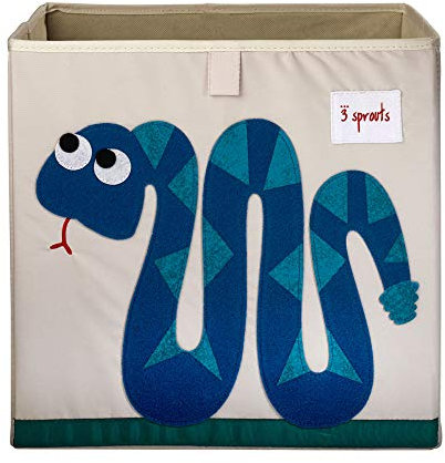 3 Sprouts, Aufbewahrungsbox Kinder mit Deckel, Spielzeugbox für Kallax Regale, Box zur Spielzeugaufbewahrung, Kinder Aufbewahrungsbox Kinderzimmer, Aufbewahrungsboxen für Spielzeug - Schlange