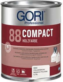 GORI 88 COMPACT - 0000 NERO EBANO 0,75 l - Vernice di finitura coprente per tutti i legni esterni