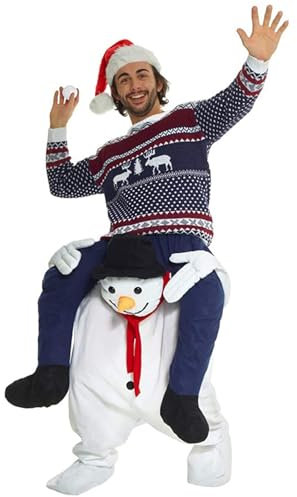 Morph Snowman Piggyback Costume, Snowman Costumes Adult, Christmas Costume Adult, Christmas Costumes for Men