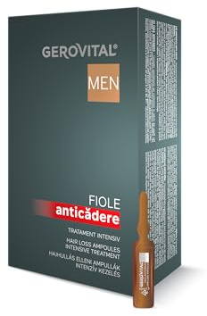 Gerovital Men Anti-Haarausfall-Ampullen für Männer mit Redensyl und Procapil – Intensivkur zur Stärkung der Haare, Reduzierung von Haarausfall und Sebum, 10 Ampullen x 10 ml