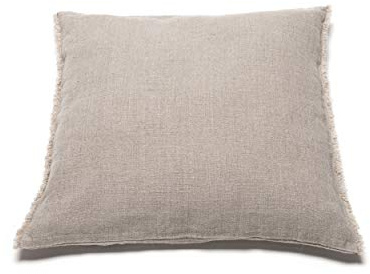 LinenMe Lino Cuscino Natural Terra Fringe