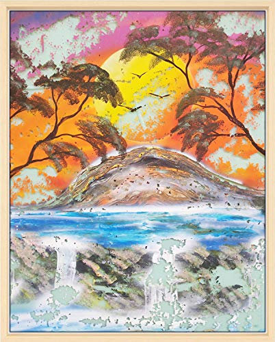 Bahia Massivholz Natur Schattenfugenrahmen 40x60 cm Bilderrahmen für Leinwand Bild Passgenau und stabil