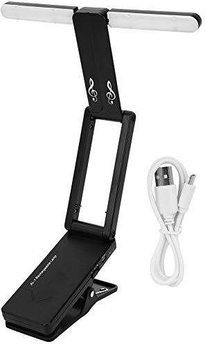 Lampe de pupitre à LED, lampe de lecture rechargeable, batterie au lithium 1200 mAh, lampe de piano pliable pour la pratique des instruments, lecture de nuit, câble USB inclus