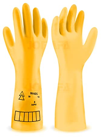 Guantes de electricista aislantes Dielectrico de clase 0 proteccion hasta 1500V, TALLA XL (TALLA 10)