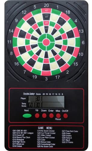 Accudart LCD Electronic Touch Pad Dart Scorer Scores up to 18 Game Types for 8 Players, Black (ESCORELCD-3)