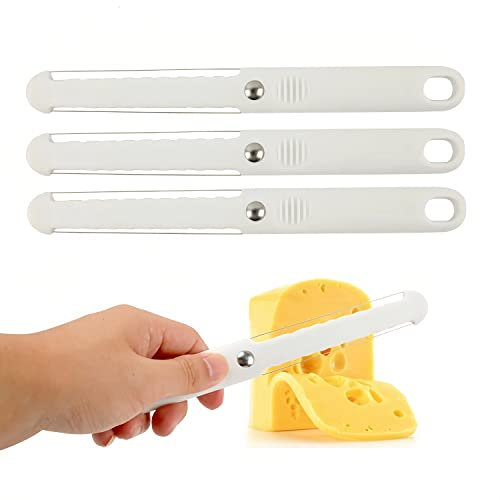 wulikanhua 4 Pack Cheese Slicers Kitchen Gadgets Plastic Wired Cheese Cutter Multifunctional Butter Curler Tool Cheese Slicers for Block Cheese