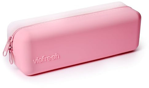 Visfresh Disposable Daily Contact-Lens Case Organizer, Travel-Friendly, Premium Quality, Water-Resistant Silicone Case with Clearly Labeled R & L, Storage up to 30 Lenses (Pink)