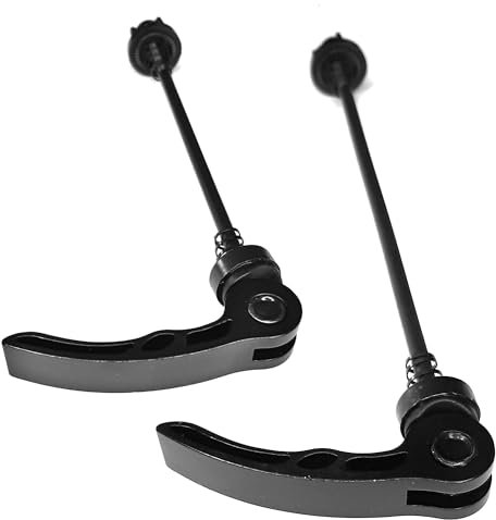 cyclingcolors 2X Cierre Rápido Bicicleta Delantera y Trasera Mecanismo de Apertura Liberación Rápida Rueda De Montaña Carretera, Negro