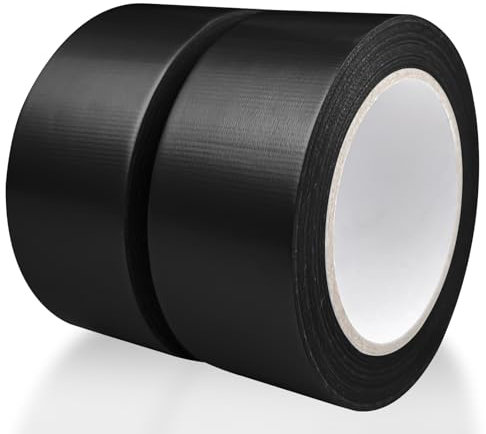 WinGluge 2 Stück Panzertape Extra Stark,Wasserdichtes Reparaturband 27.4m x 50mm, Gewebeband Schwarz, Panzerband Waterproof, Gewebe klebeband, für Repairing Leaks Pool and Garden Water Pipes