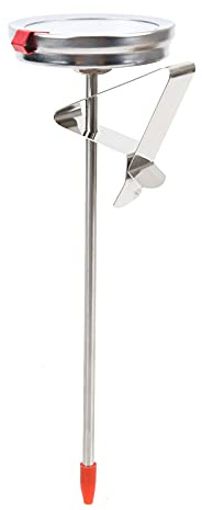Dioche stå för Fritering Termometer - Premium Mätverktyg i Rostfritt Stål med 5 Cm Urtavla - Noggrant Temperaturområde 50 ℃ Till 300 ℃ - Idealisk för Oljepannor och Grillning (30 cm)
